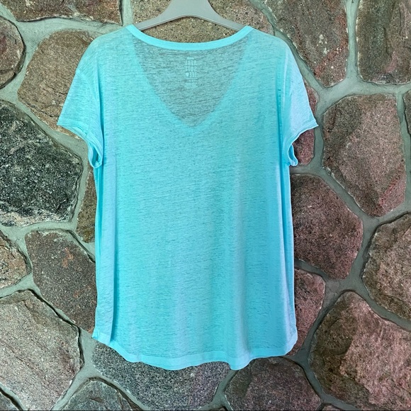 aerie “real soft tee” light t shirt in pretty turquoise - Picture 2 of 4